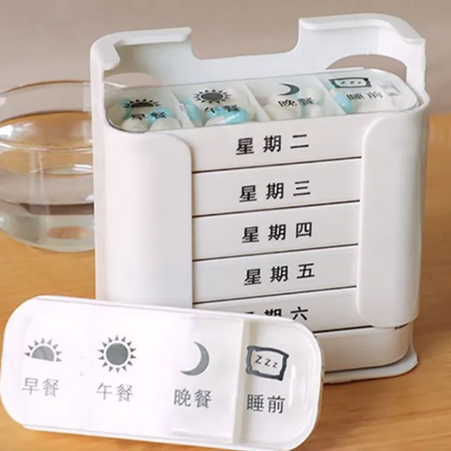 【納美生醫科技】專業藥師推薦7天便攜式分層星期藥盒