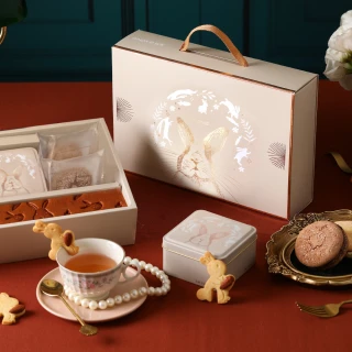 【金格食品】Love 兔 U 烙印蛋糕禮盒5盒組(厚蛋五三燒款/兔兔杯緣子餅乾/日式洋果子)