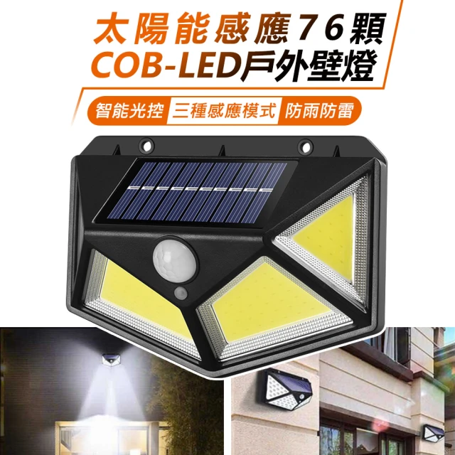 【台灣霓虹】太陽能感應76顆COB-LED戶外壁燈