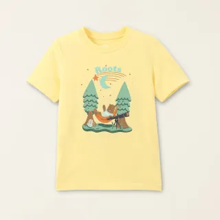 【Roots】Roots大童-星際遨遊系列 觀星海狸有機棉短袖T恤(黃色)