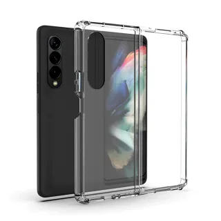 【YANG YI 揚邑】SAMSUNG Galaxy Z Fold4 四角防摔氣曩PC+TPU透明防刮耐磨折疊手機殼