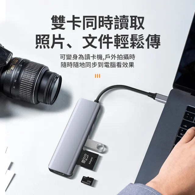 【WiWU】A731HC 七合一 USB-C3.0 4K@30Hz HDMI Alpha HUB集線器(OTG兼容mac)