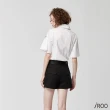 【iROO】繡花短袖襯衫