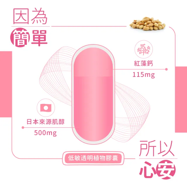 即期品【多立康】蓓韻日本高劑型肌醇+鈣60粒+ rTG高純淨魚油90粒(紅藻鈣/肌醇500mg/Omega-3 80%)