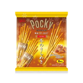 【Glico 格力高】Pocky焦糖海鹽巧克力棒111.6g(6袋入)