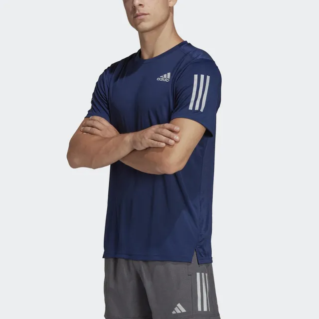 adidas 愛迪達】Own The Run Tee 男短袖上衣運動慢跑訓練反光吸濕排汗