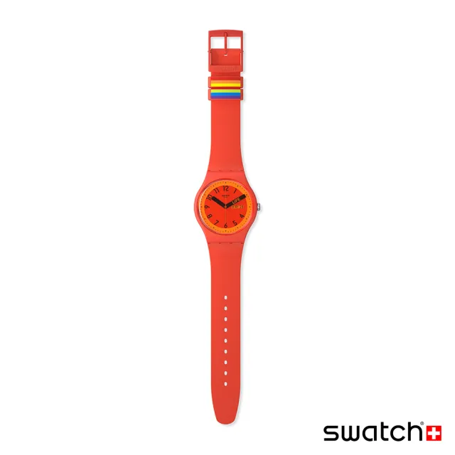 【SWATCH】New Gent 原創系列手錶 PROUDLY RED 男錶 女錶 瑞士錶 錶(41mm)