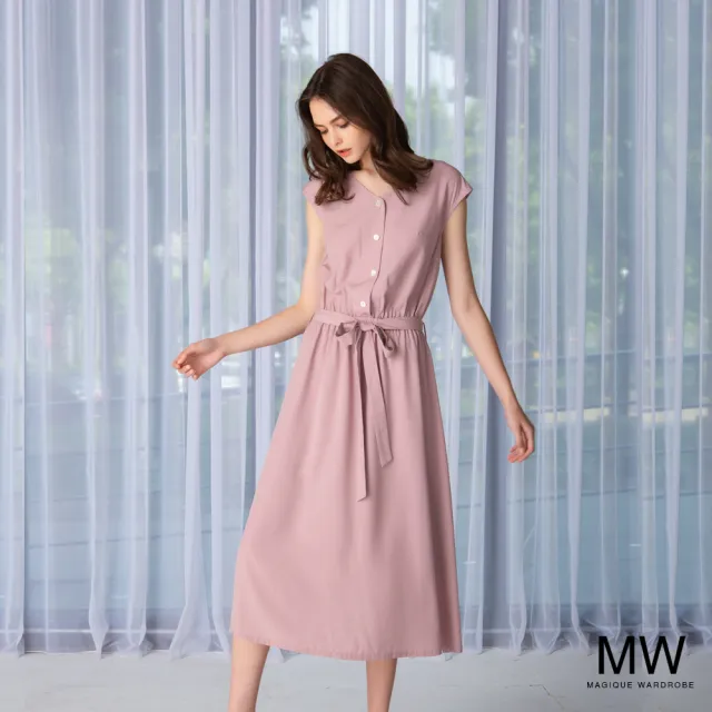 【MAGIQUE WARDROBE】綁帶無袖洋裝(2色)