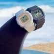 【CASIO 卡西歐】G-SHOCK 潮汐月相 纖薄衝浪電子錶-米白(GLX-S5600-7 防水200米)
