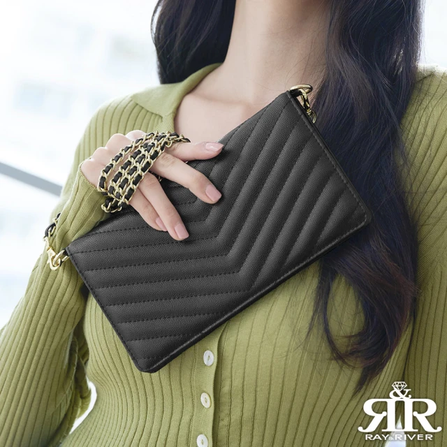 2R 手工真皮 艾碧牛皮WOC設計隨身斜背mini長夾包 經