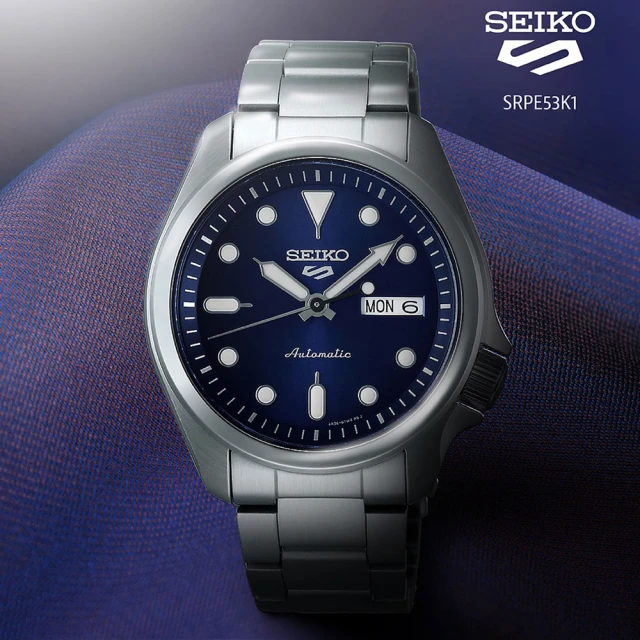 【SEIKO 精工】5 Sports Cement 系列機械錶 禮物 母親節(4R36-08L0B/SRPE53K1)