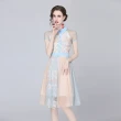 【M2M】玩美衣櫃法式微透洋裝飄逸刺繡連身裙S-2XL