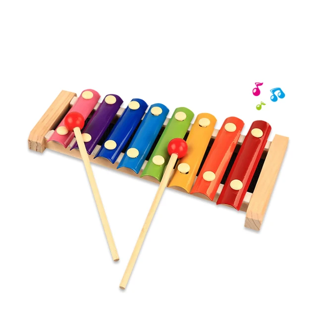 【JoyNa】彩虹敲敲琴 兒童木琴 八音鐵片木琴(音樂教具.啟發音樂玩具)