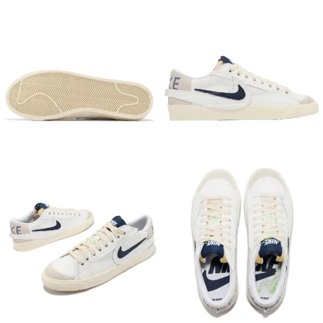 NIKE 耐吉】休閒鞋Blazer Low 77 Jumbo SE 白藍雙勾男鞋女鞋低筒情侶鞋