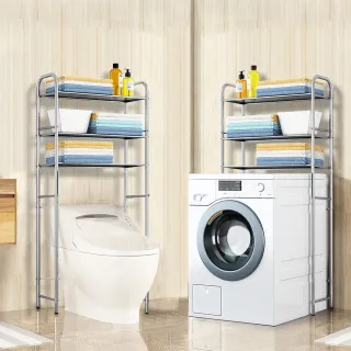 【VENCEDOR】不銹鋼馬桶/洗衣機 加深浴廁架(洗手間馬桶架 收納架 洗衣機架 雜物架 衛浴收納-1入)