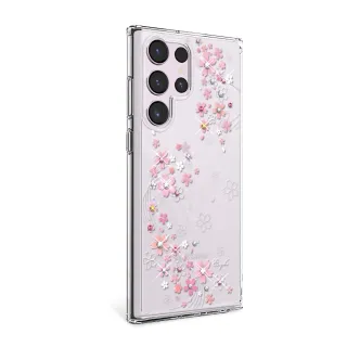 【apbs】Samsung S25/S24/S23/S22系列 輕薄軍規防摔水晶彩鑽手機殼(天籟之櫻)
