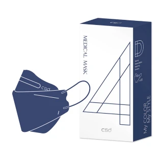 【CSD 中衛】醫療口罩-4D立體-深丹寧1盒入-鬆緊耳帶(20入/盒)