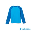 【Columbia 哥倫比亞】童款-Sandy Shores™UPF50快排長袖上衣-藍色(UAY00170BL)