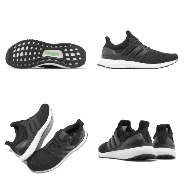 【adidas 愛迪達】慢跑鞋 Ultraboost 1 男鞋 黑 白 路跑 緩震 馬牌輪胎底 運動鞋(HQ4201)