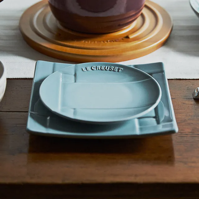 【Le Creuset】瓷器和風禪意系列圓盤15cm(肉豆蔻/錦葵紫 2色選1)