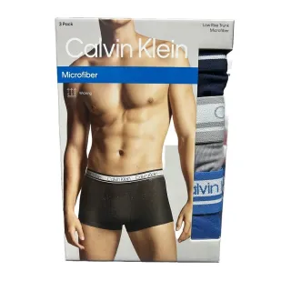 【Calvin Klein 凱文克萊】CK 平口四角內褲 男式低腰 開襟 彈性材質 舒適 柔軟 透氣(3件組盒裝)