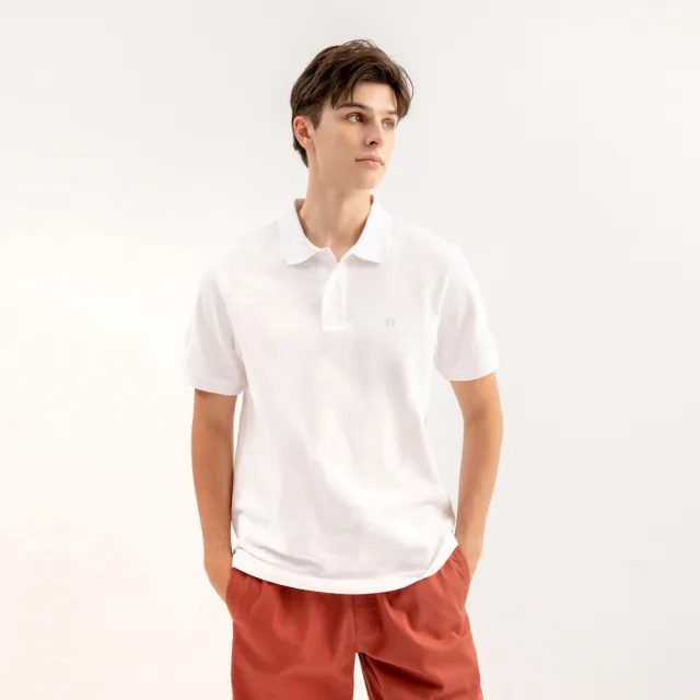 【Hang Ten】買一送一 男裝-高含棉透氣經典腳Y短袖POLO衫 兩入組(多色選)