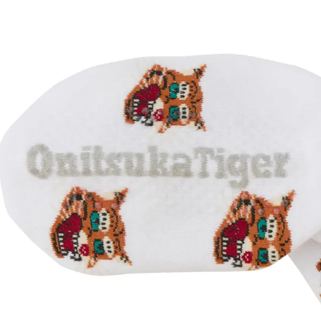 【Onitsuka Tiger】Onitsuka Tiger鬼塚虎-兒童白色老虎圖案長襪3184A032-100(3184A032-100)