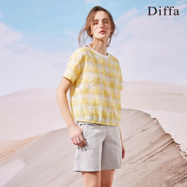 【Diffa】剪接造型口袋短褲-女