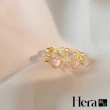 【HERA 赫拉】玻璃粉貓眼石愛心戒指 H112042603(飾品)
