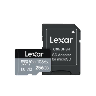 【Lexar 雷克沙】Professional 1066x MicroSDXC UHS-I U3 A2 256G記憶卡