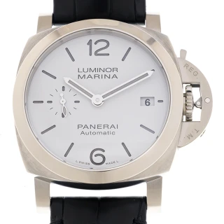 【PANERAI 沛納海】Luminor Quaranta 皮帶款x白面x40mm(PAM01371)