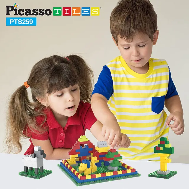 【PicassoTiles】磁力片+積木組 259片(在玩樂中學習 畢卡索 聖誕禮物)