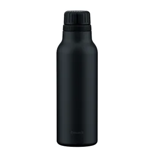 【Peacock 日本孔雀】氣泡水 汽水 碳酸飲料 專用 316不鏽鋼保溫杯800ML-磨砂黑(抗菌加工)(保溫瓶)