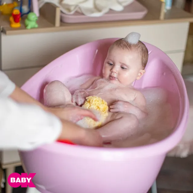【OKBABY】Bella 嬰兒澡盆/摺疊架 組合(義大利嬰兒安全澡盆)