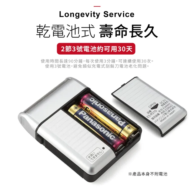 【Panasonic 國際牌】攜帶式電動迷你刮鬍刀 ES-RS10-S 日本製(父親節)