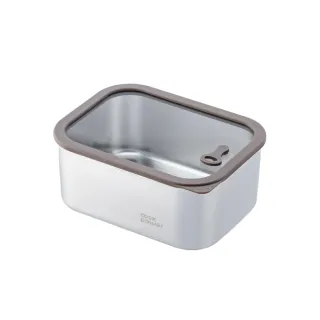 【CookPower 鍋寶】匠造系列可微波強化玻璃蓋不鏽鋼保鮮盒1700ml(上蓋可微波/適用電磁爐)