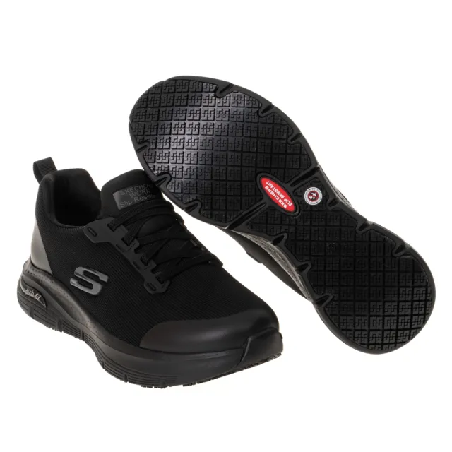 【SKECHERS】女鞋 工作鞋系列 ARCH FIT SR 寬楦款(108023WBLK)