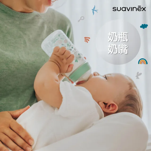 【suavinex】蘇維妮 奶瓶專用奶嘴2入裝 S/M/L(新防脹氣閥、智能平衡瓶內外氣壓)