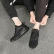 【T2R】正韓空運-AIR-增高鞋透氣網面綁帶休閒男鞋-總增高約8公分-黑(5985-1843)