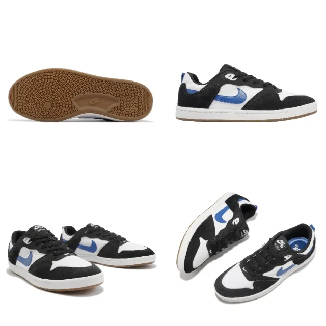 【NIKE 耐吉】滑板鞋 SB Alleyoop 黑 藍 男鞋 麂皮 低筒 膠底 小DUNK 休閒鞋(CJ0882-104)