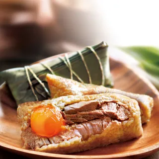 【南門市場立家肉粽】蛋黃鮮肉粽（200gx5入）x1袋(端午節肉粽)