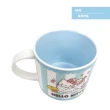 【小禮堂】HELLO KITTY  陶瓷疊疊杯 400ml - 藍情書款(平輸品) 凱蒂貓