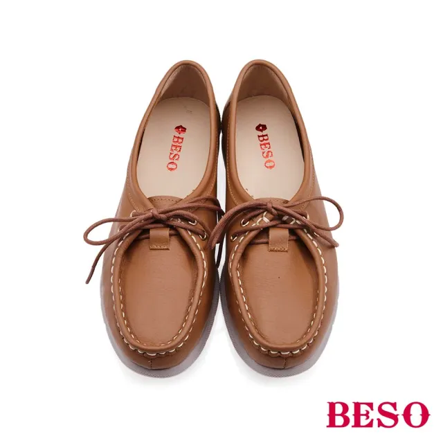 【A.S.O 阿瘦集團】BESO質感復古軟Q綁帶軟骨休閒鞋(茶色)