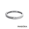 【Pandora 官方直營】Pandora ME 密鑲寶石配白色琺瑯戒指