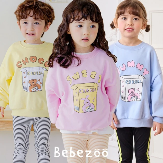 BebeZoo 可愛麥片盒大學T/長袖上衣(TM2301-270-TS205)