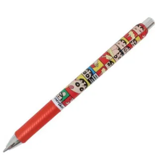 【小禮堂】蠟筆小新 筆夾式自動鉛筆 0.5mm - 紅格圖款(平輸品)