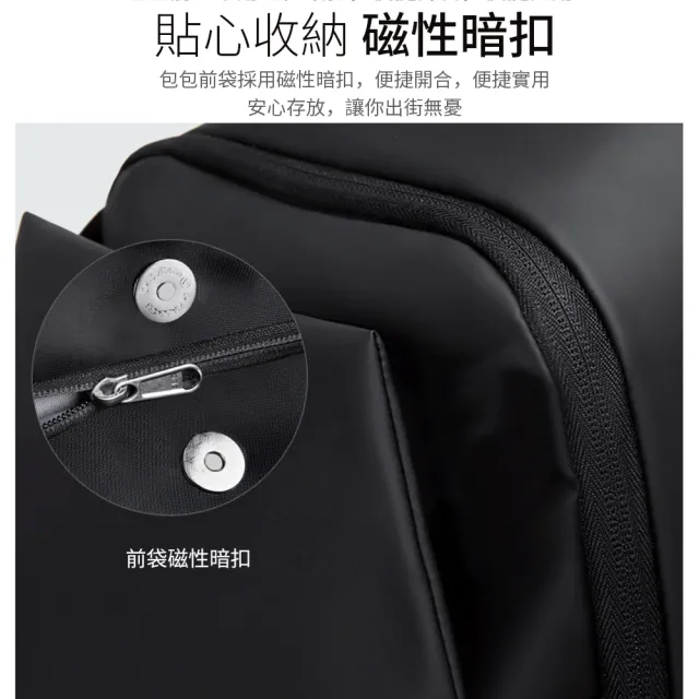 【Nil】商務休閒多收納口袋雙肩包 15.6英吋筆電包(後背包 旅行包 單肩包 收納包)