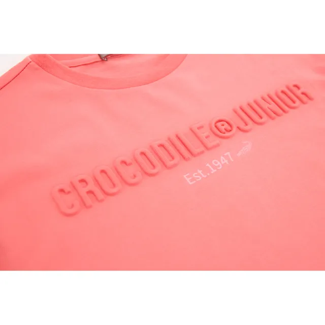 【Crocodile Junior 小鱷魚童裝】『小鱷魚童裝』鋼印LOGO寬版T恤(C61450-06-小碼款)
