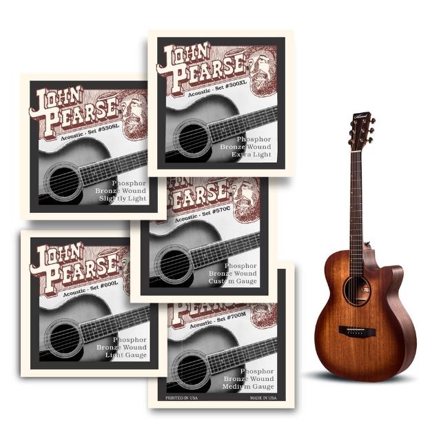 【John Pearse】木吉他弦｜磷青銅｜音色豐富飽滿｜美國製(500LX、550SL、570C、600L、700M)