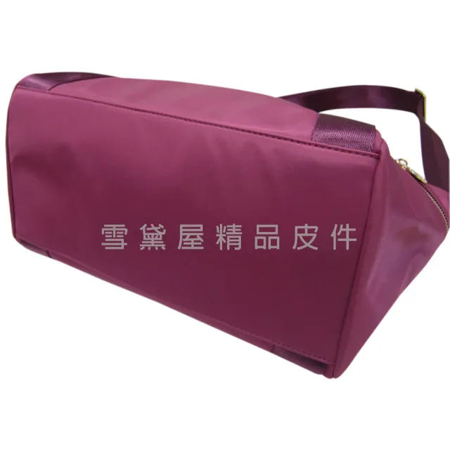 【SNOW.bagshop】雙11 水餃包 大容量 可A4資夾 手提 肩背 斜背 主袋內二隔層 輕量防水包 水晶布+皮革